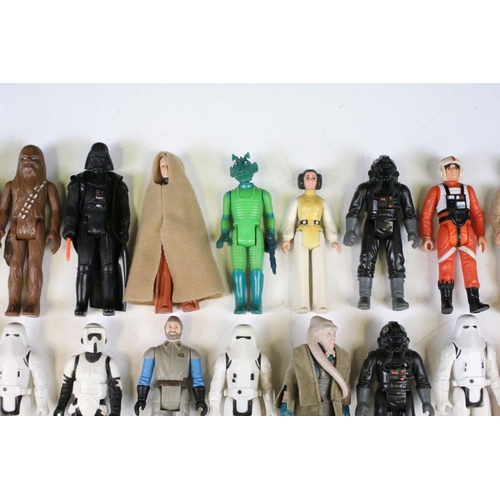 1480 - Star Wars - 54 Original Star Wars figures to include Biker Scout, Darth Vader, Squid Head, C3P0, Che... 