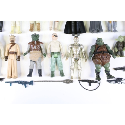 1480 - Star Wars - 54 Original Star Wars figures to include Biker Scout, Darth Vader, Squid Head, C3P0, Che... 