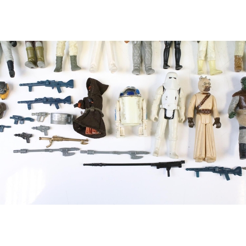 1480 - Star Wars - 54 Original Star Wars figures to include Biker Scout, Darth Vader, Squid Head, C3P0, Che... 