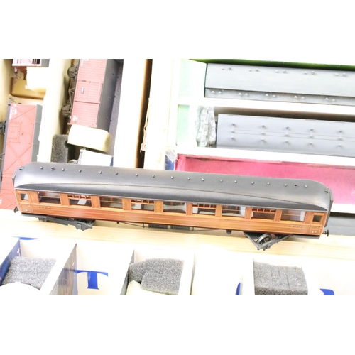 232 - Around 85 OO gauge items of rolling stock featuring mainly kit built examples featuring coaches, wag... 