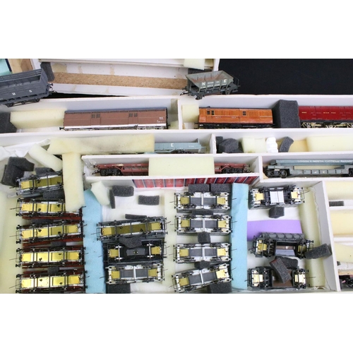 232 - Around 85 OO gauge items of rolling stock featuring mainly kit built examples featuring coaches, wag... 