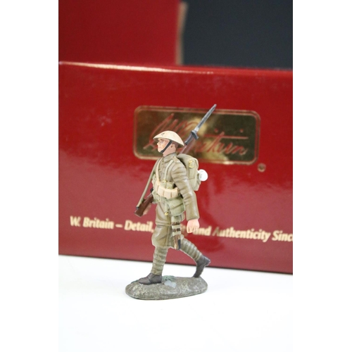 250 - Collection of six boxed Britains Zulu War and World War 1 Gloss Collection metal figures to include ... 