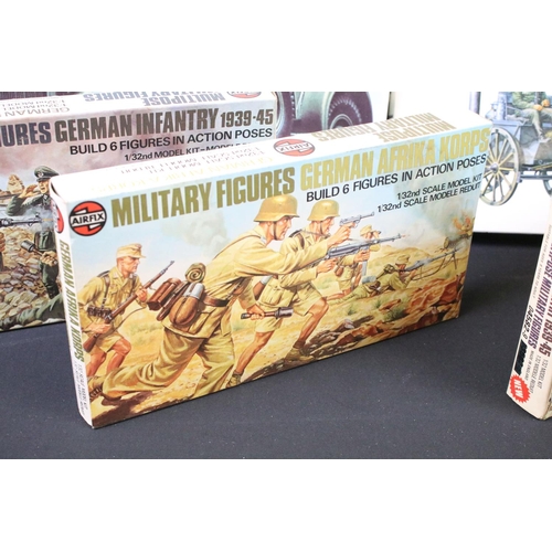 260 - 10 Boxed plastic model kits to include 7 x 1/32 Airfix Military Figures (British Eighth Army, 5 x Ge... 