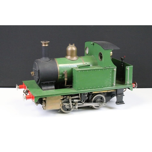 79 - Live Steam 0-4-0 Locomotive in green livery, unmarked, well built, 3.5