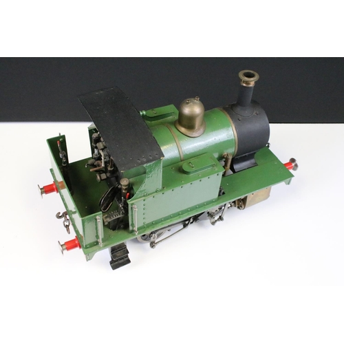 79 - Live Steam 0-4-0 Locomotive in green livery, unmarked, well built, 3.5