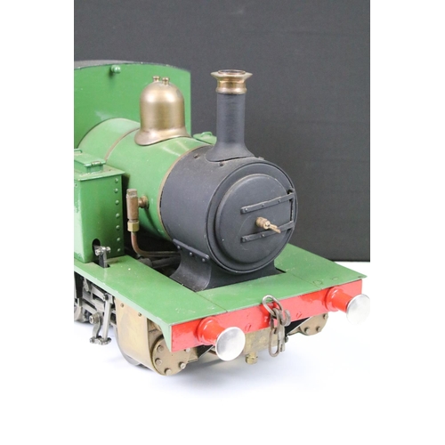 79 - Live Steam 0-4-0 Locomotive in green livery, unmarked, well built, 3.5