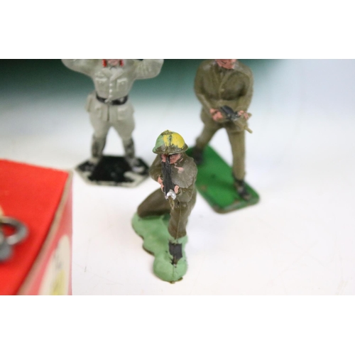 251 - Collection of mid 20th C plastic and metal military & Wild West figures and accessories to include L... 