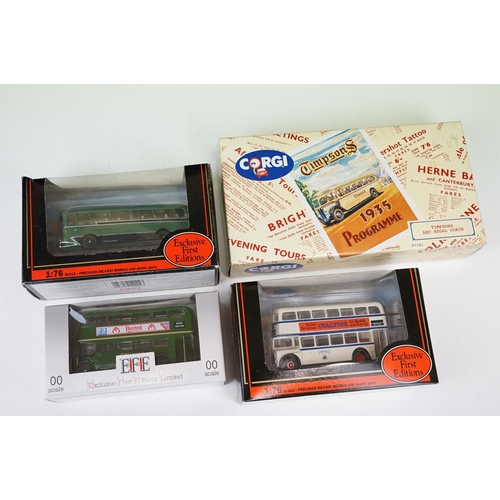 1141 - Collection of 19 boxed / cased diecast model buses to include 6 x EFE Exclusive First Editions, 5 x ... 