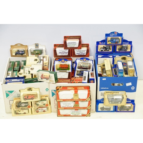 1151 - Collection of around 190 various boxed diecast models to include Lledo Days Gone, Matchbox Models of... 