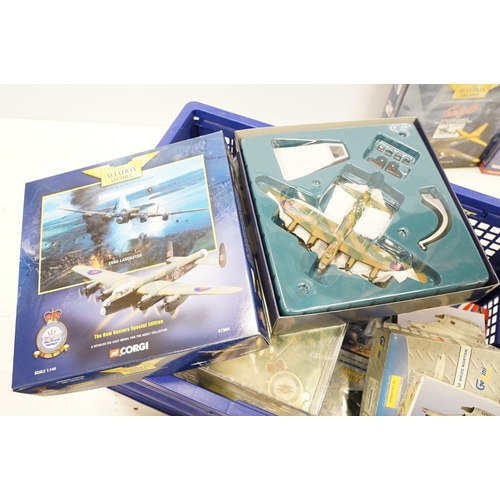 1152 - Collection of 14 boxed / cased diecast model planes to include 9 x Corgi Aviation Archive models fea... 