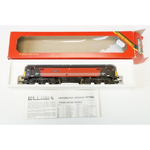 116 - Hornby OO gauge Virgin train set with 2 locomotives (Lady in Red & Maiden Voyager), coach and track,... 
