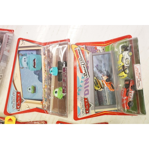 1162 - 20 Carded Mattel Disney Pixar The World of Cars twin pack diecast model sets, all ex, contained with... 