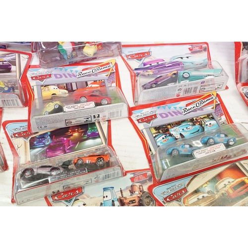 1162 - 20 Carded Mattel Disney Pixar The World of Cars twin pack diecast model sets, all ex, contained with... 