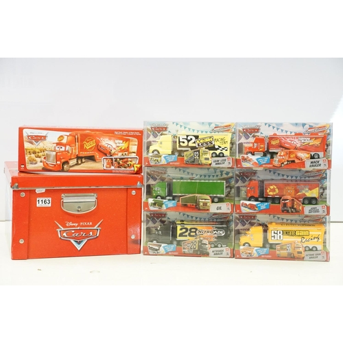 1163 - Six boxed Mattel Disney Pixar The World of Cars  Race O Rama diecast models to include Leak Less Hau... 