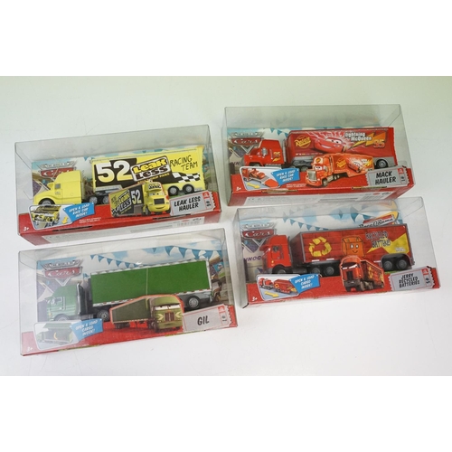 1163 - Six boxed Mattel Disney Pixar The World of Cars  Race O Rama diecast models to include Leak Less Hau... 