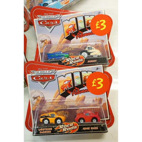 1164 - 28 Carded Mattel Disney Pixar The World of Cars diecast twin pack models, all ex, contained within a... 