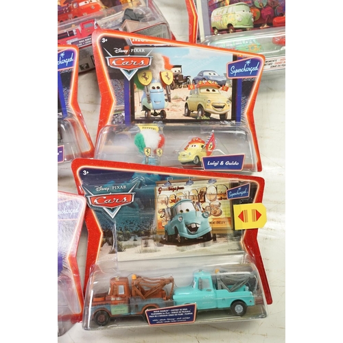 1165 - 20 Carded Mattel Disney Pixar Cars diecast twin pack models to include The World of Cars, all ex, co... 