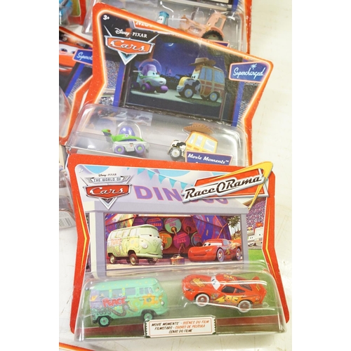 1165 - 20 Carded Mattel Disney Pixar Cars diecast twin pack models to include The World of Cars, all ex, co... 