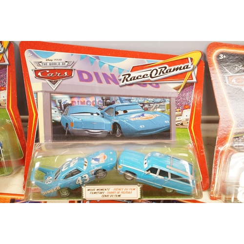 1165 - 20 Carded Mattel Disney Pixar Cars diecast twin pack models to include The World of Cars, all ex, co... 