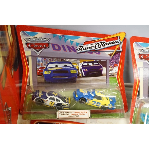 1165 - 20 Carded Mattel Disney Pixar Cars diecast twin pack models to include The World of Cars, all ex, co... 