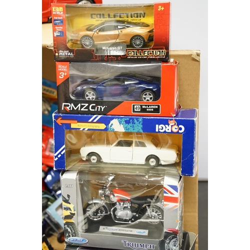 1199 - Large collection of boxed and unboxed diecast to include Matchbox Car Transporter, Oxford Diecast, C... 