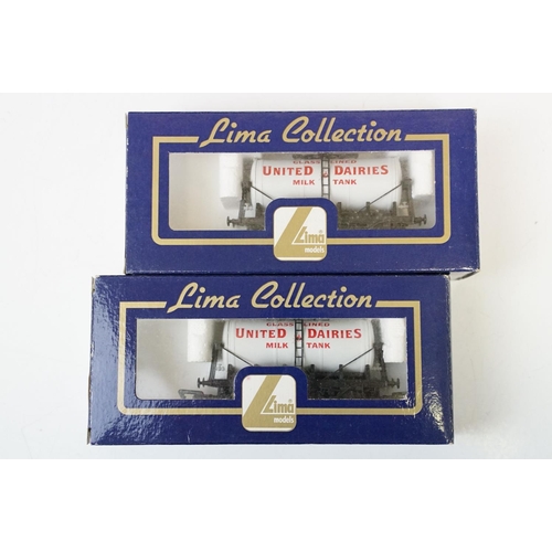 204 - 13 Boxed Lima OO gauge items of rolling stock to include 5 x W44520 6 Wheel Milk Tanker, No 2766 GWR... 