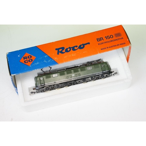 83 - Eight N gauge locomotives to include boxed Roco 02163 Elektrolokomotive BR 150, cased Fleischmann Pi... 