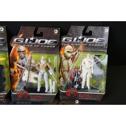 1482 - 15 Carded Hasbro GI Joe The Rise Of Cobra action figures to include Snake Eyes (Paris Pursuit), Conr... 