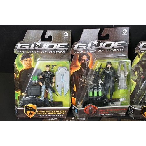 1482 - 15 Carded Hasbro GI Joe The Rise Of Cobra action figures to include Snake Eyes (Paris Pursuit), Conr... 