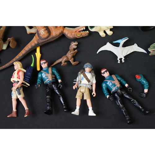 1484 - Collection of Kenner Jurassic Park loose figures, vehicles and dinosaurs to include Bust Devil Track... 