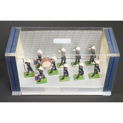 242 - Five cased Britains Collection military figure sets to include The Scots Guards, The Royal Marines, ... 