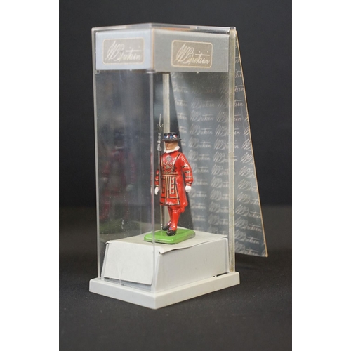 242 - Five cased Britains Collection military figure sets to include The Scots Guards, The Royal Marines, ... 