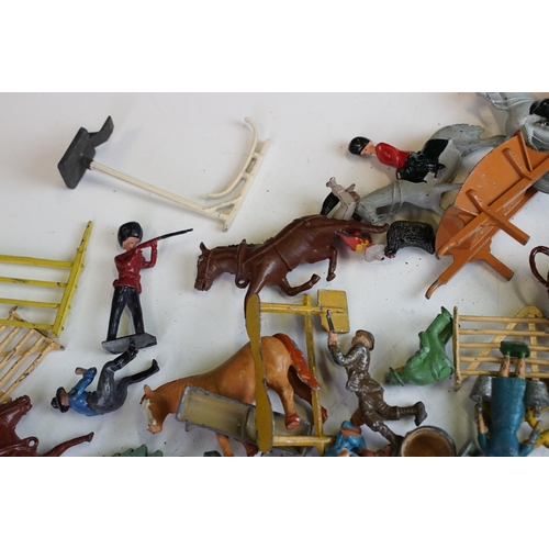 245 - Quantity of various early-mid 20th C metal figures and accessories to include boxed Britains Lillipu... 