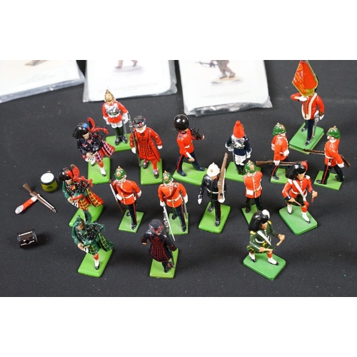 250A - Collection of 14 boxed / carded / bagged metal figures to include 4 x Britains Trooping The Colour f... 