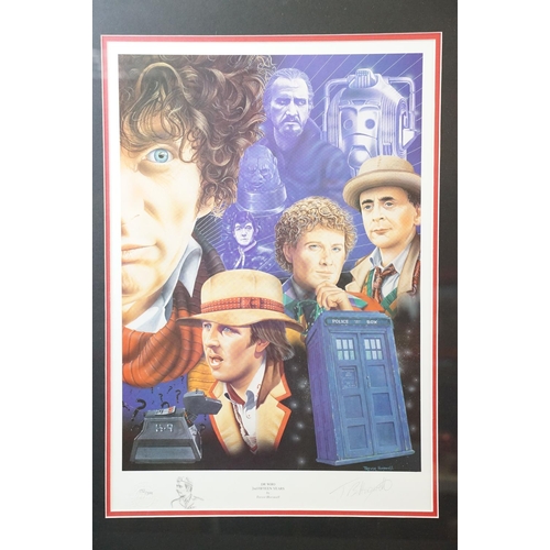 263 - Doctor Who - 30 Years Set of 2 Prints by Trevor Horswell, 1st Fifteen Years 172/399 & 2nd Fifteen Ye... 