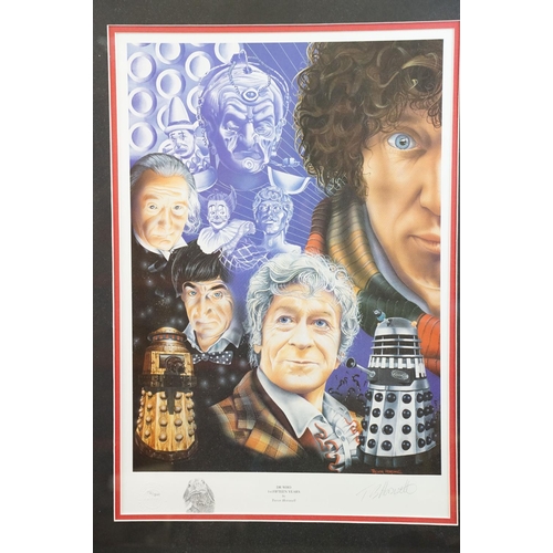 263 - Doctor Who - 30 Years Set of 2 Prints by Trevor Horswell, 1st Fifteen Years 172/399 & 2nd Fifteen Ye... 