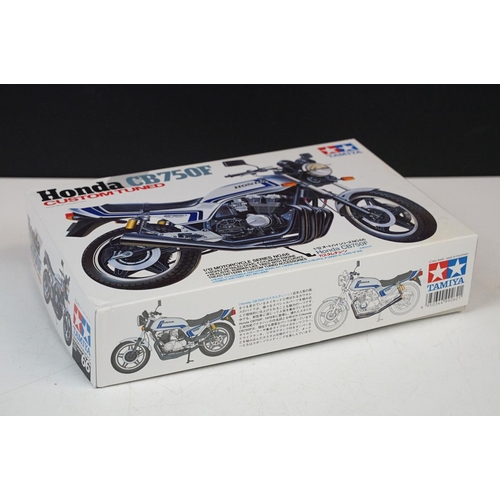 268 - Boxed Tamiya 1/12 14066 Honda CB750F Custom Tuned plastic model kit, unbuilt, complete, ex