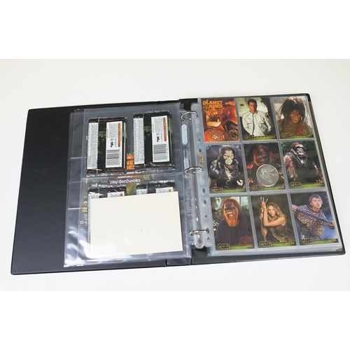 271 - Collection of various Planet Of The Apes Topps Movie Cards to include 1 x Rule The Planet folder con... 