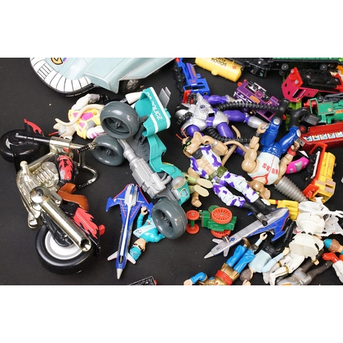 275 - Collection of various toys to include Galoob Biker Mice From Mars figures and vehicles featuring Law... 