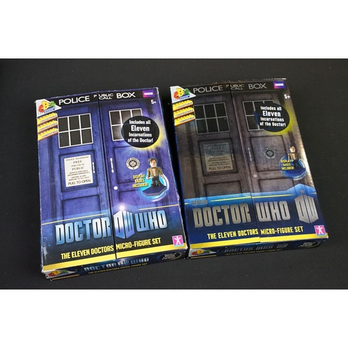 285 - 10 Boxed Character Building Doctor Who Sets to include 5 x The Eleven Doctors Micro Figure Sets (com... 