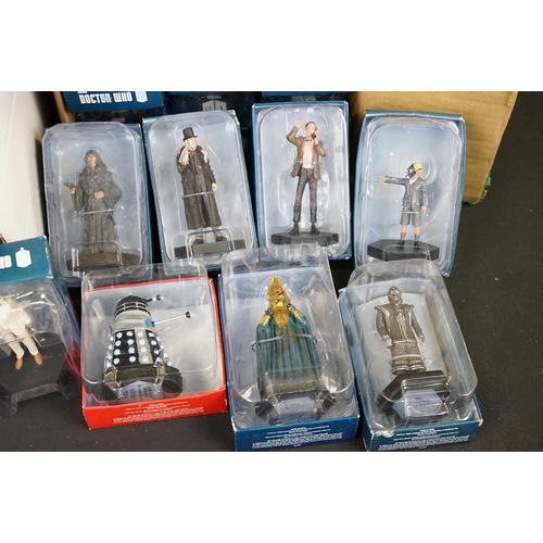 290 - 54 boxed Eaglemoss Doctor Who Figure Collection featuring Zygon, Sontaran General, Madam Vestra, Syc... 