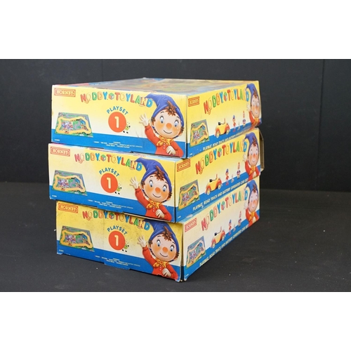 301 - Five boxed Hornby Noddy Toyland play sets to include 4 x Playset 1 and 1 x Playset 2, contents ex, b... 