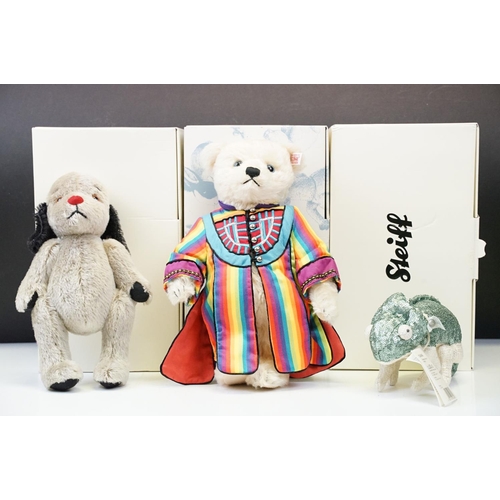 317 - Three boxed Steiff Teddys to include 034848 Chameleon Casper Paradise No.652/2000, Exclusive to Danb... 