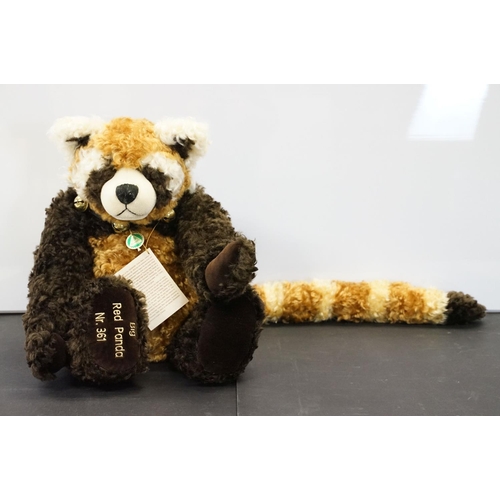 318 - Steiff 664465 Su-lin Giant Panda (46cm) sealed in bag with COA, along with a Hermann Spielwaren ltd ... 