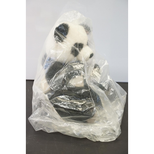 318 - Steiff 664465 Su-lin Giant Panda (46cm) sealed in bag with COA, along with a Hermann Spielwaren ltd ... 