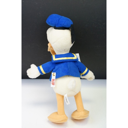 320 - Two boxed Steiff Disney teddys to include 354984 25cm Donald Duck No.573/2000, Exclusive to Danbury ... 