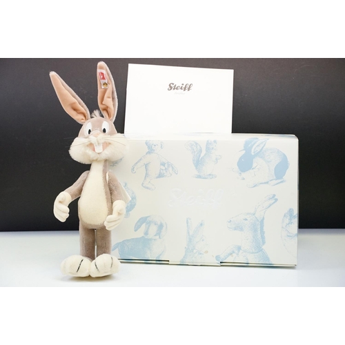 324 - Steiff limited edition Bugs Bunny to commemorate the 75th Anniversary, in original box with certific... 