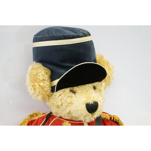 325 - Herman Spielwaren Mohair ltd edn Giant Drummer Bear complete with COA numbered 81/100, ex