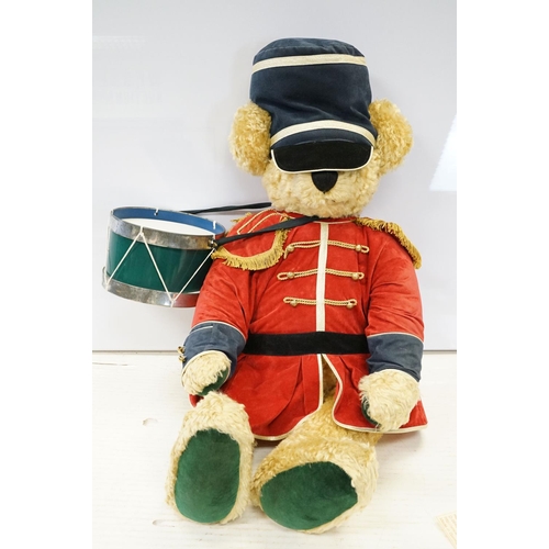 325 - Herman Spielwaren Mohair ltd edn Giant Drummer Bear complete with COA numbered 81/100, ex