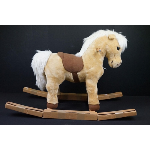 328 - Steiff Rocking horse Franzi Model (048906) 70cm high Blonde plush on bow rockers engraved with Steif... 